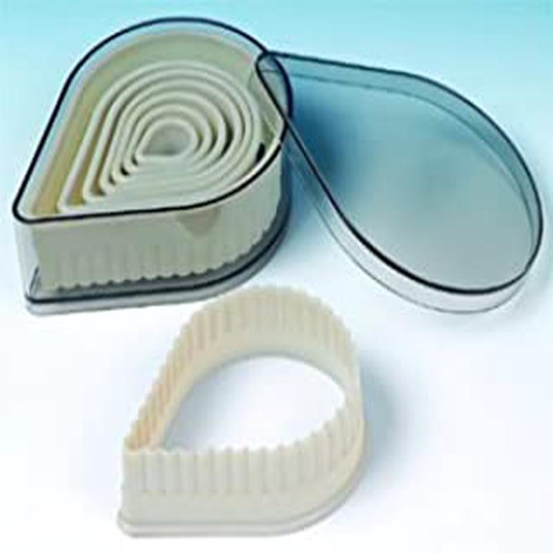 Fluted Teardrdop Nylon 8 piece Cookie Cutter Set