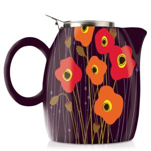 Tea Forte Pugg Teapot and Infuser Poppy Field