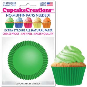 Siege Cupcake Creations Green Baking Cups