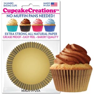 Siege Cupcake Creations Jumbo Gold Baking Cups