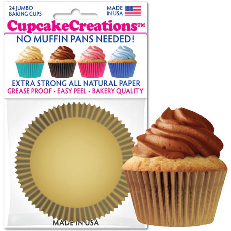 Siege Cupcake Creations Jumbo Gold Baking Cups