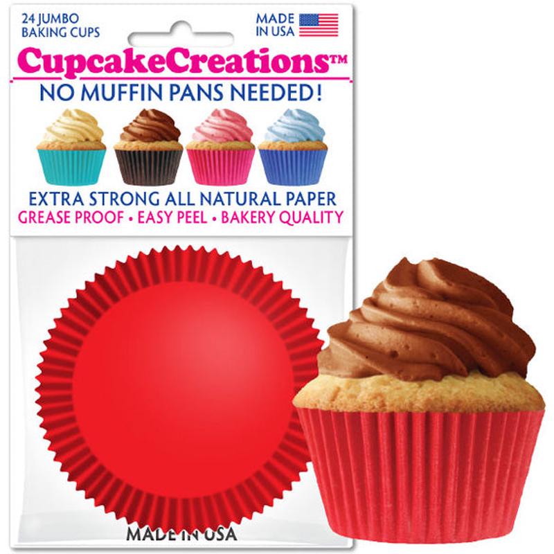 Siege Cupcake Creations Jumbo Red Baking Cups