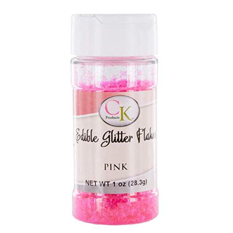 CKP Pink Edible Glitter Flakes