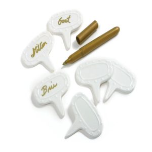 Norpro Porcelain Cheese Markers & Pen