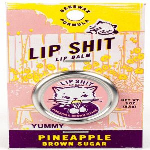 Blue Q Lip Shit Pineapple Brown Sugar Lip Balm