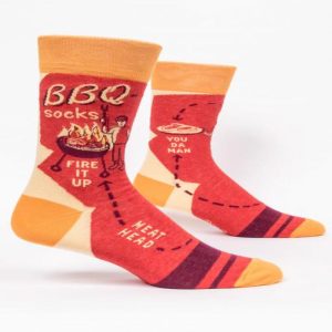 Blue Q Men's Crew Socks BBQ
