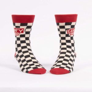 Blue Q Men's Crew Socks Grumpy Old Man