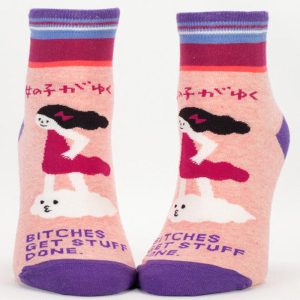 Blue Q Women's Ankle Socks Bitches Get Stuff Done.