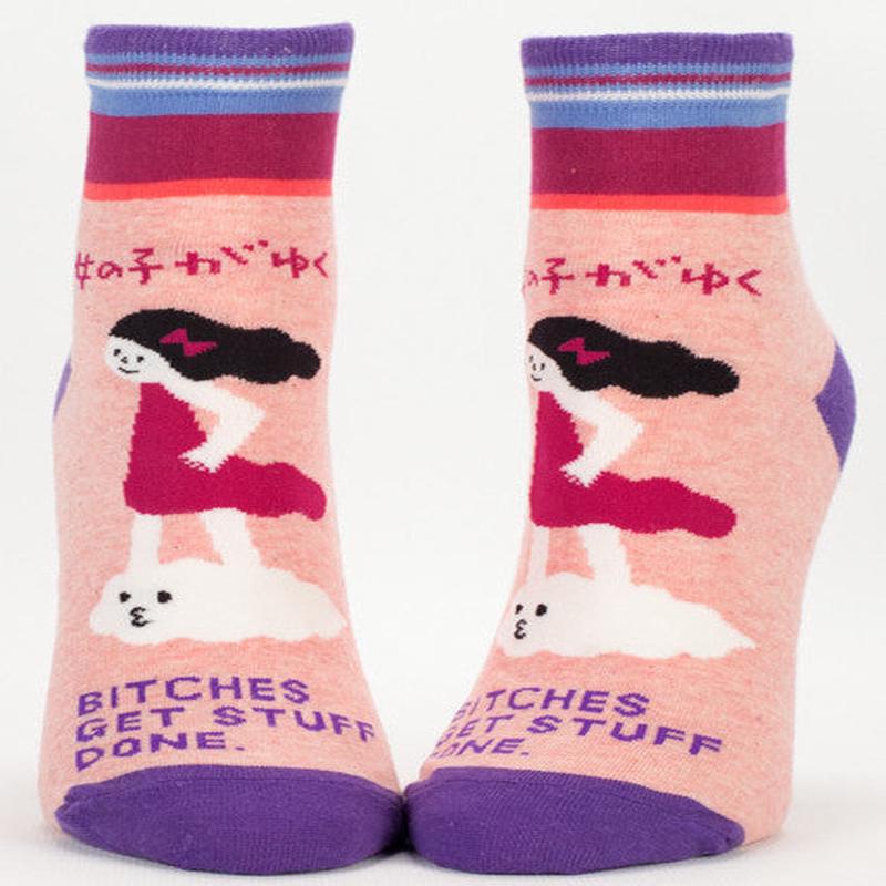 Blue Q Women's Ankle Socks Bitches Get Stuff Done.