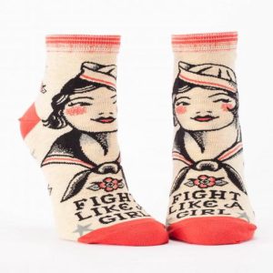 Blue Q Women's Ankle Socks Fight Like A Girl