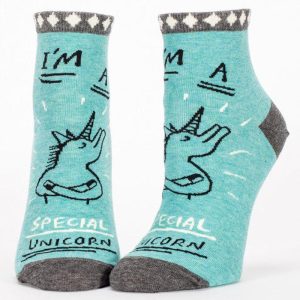 Blue Q Women's Ankle Socks I'm A Special Unicorn
