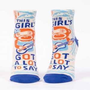 Blue Q Women's Ankle Socks This Girl's Got A Lot To Say