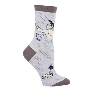 Blue Q Women's Crew Socks Fuck This Shit.