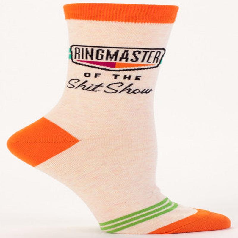 Blue Q Women's Crew Socks Ringmaster Of The Shitshow