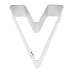 R&M Letter V Cookie Cutter 2.75"