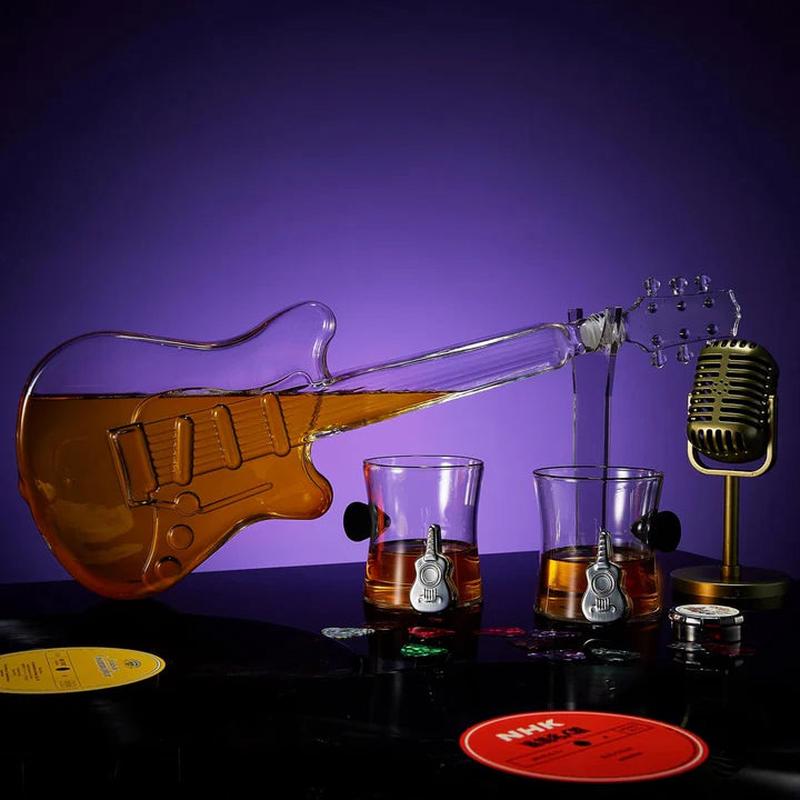The Wine Savant Electric Guitar Whiskey & Wine Decanter