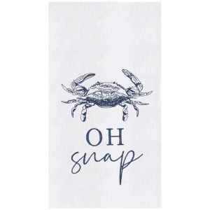 C&F Home Coastal Crab Oh Snap Kitchen Towel
