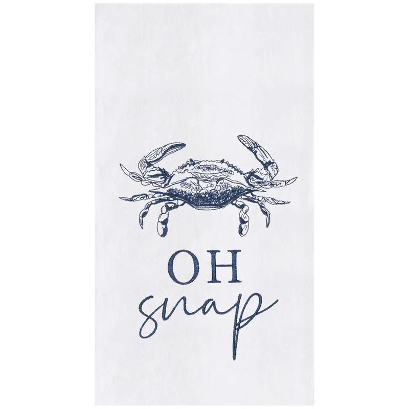 C&F Home Coastal Crab Oh Snap Kitchen Towel