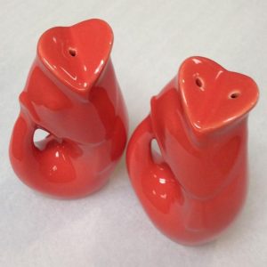 Gurgle Pot Salt and Pepper Set Coral