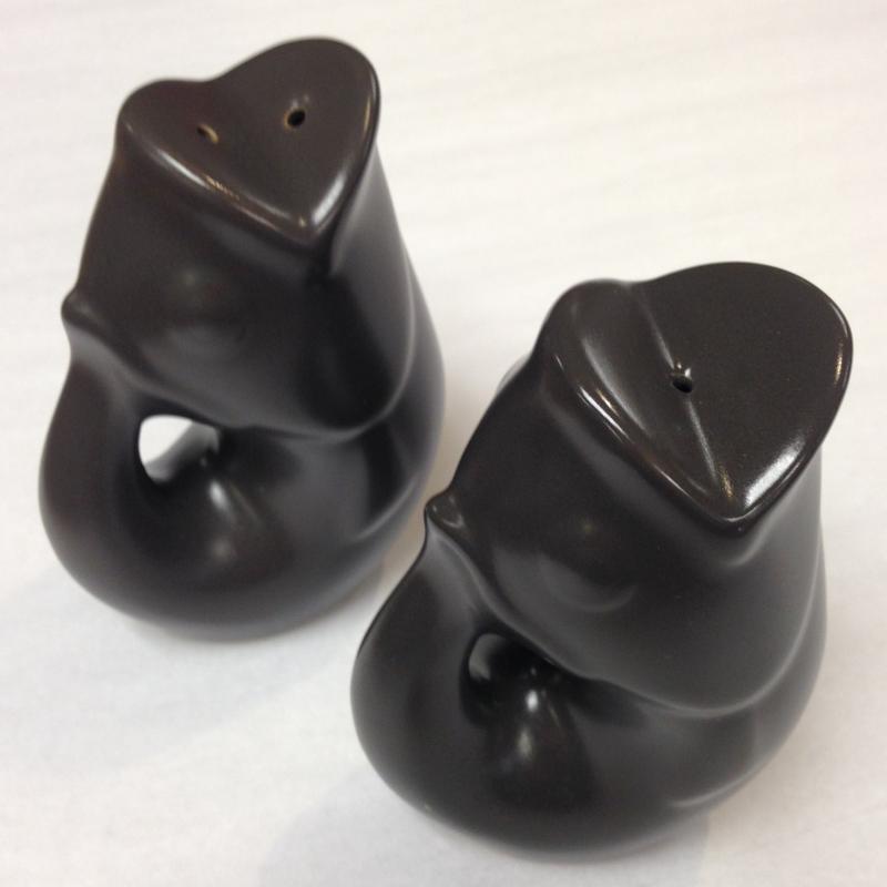 Gurgle Pot Salt and Pepper Set Matte Finish Slate