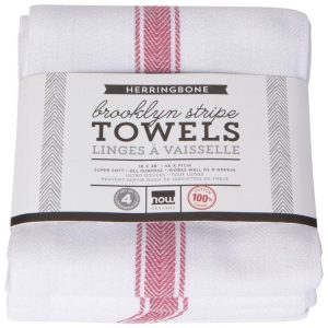 Now Designs Poppy Brooklyn Stripe Dishtowels Set of 4
