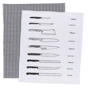 Now Designs Knives Pattern Dishtowels Set of 2