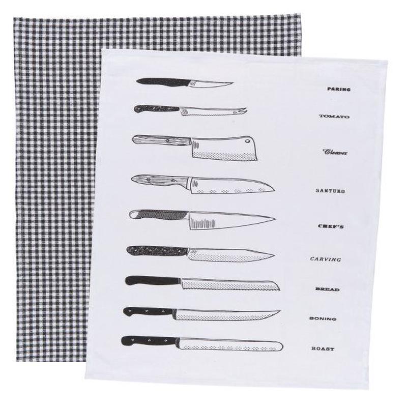 Now Designs Knives Pattern Dishtowels Set of 2