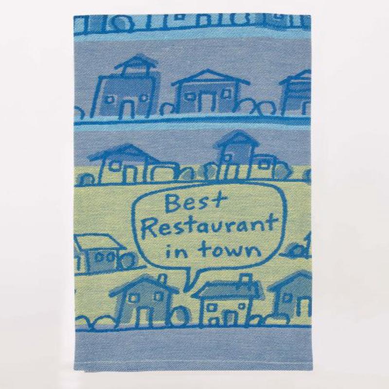 Blue Q Jacquard Dishtowel Best Restaurant In Town