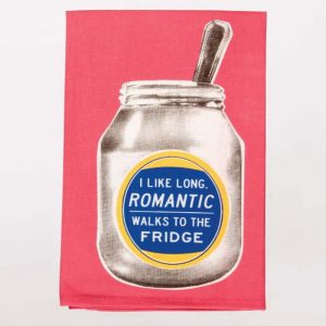 Blue Q SP Dishtowel I Like Long Romantic Walks To The Fridge