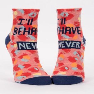 Blue Q Women's Ankle Socks I'll Behave Never