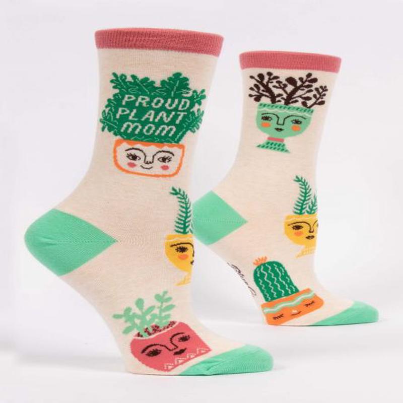 Blue Q Women's Crew Socks Proud Plant Mom