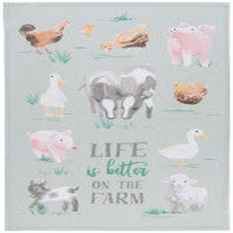 Now Designs Farmhouse Print Dishtowel