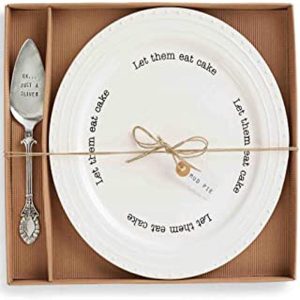 Mud Pie Cake Plate Set - Let Them Eat Cake