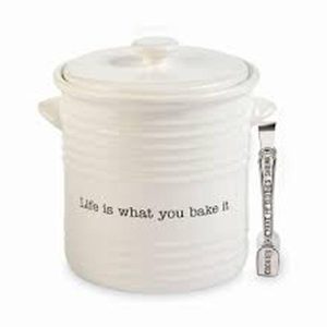 Mud Pie Cookie Jar Set - Life Is What You Bake It