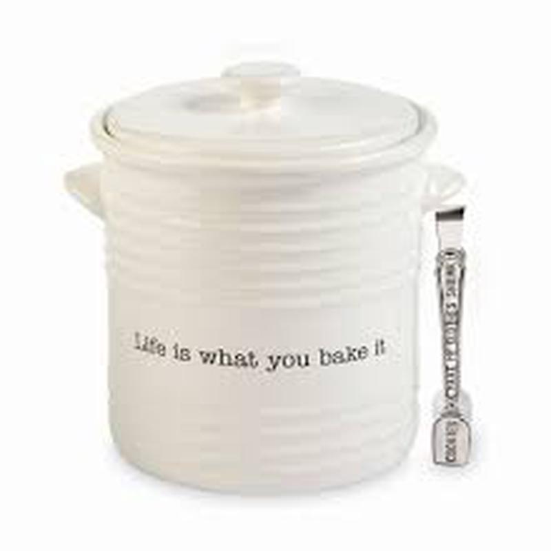 Mud Pie Cookie Jar Set - Life Is What You Bake It