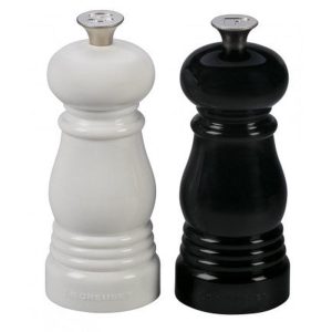 Le Creuset Black & White Salt & Pepper Mill Set