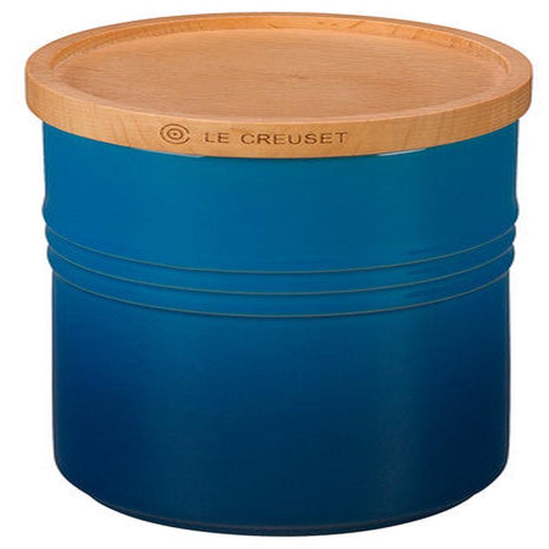 Le Creuset 2.5 Qt Marseille Canister With Wood Lid