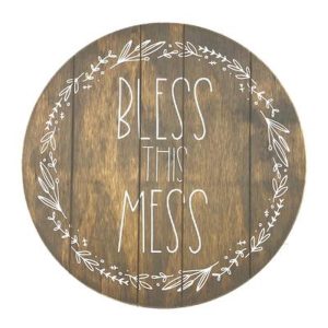 Twelve Timbers Bless This Mess Lazy Susan