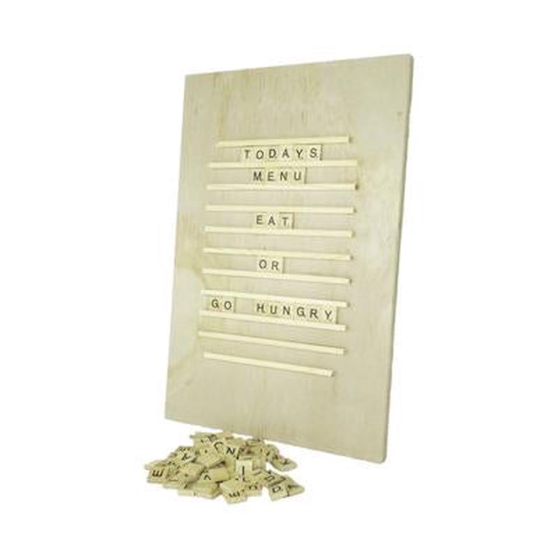 Twelve Timbers Scrabble Tile Board 12" x 18" With 100 Letters