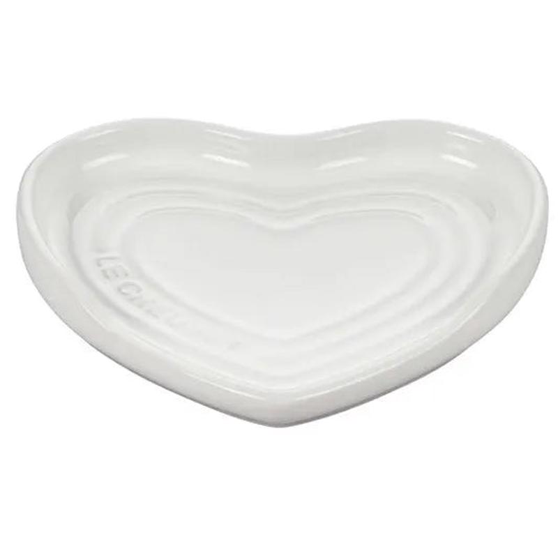 Le Creuset 5" White Heart Spoon Rest