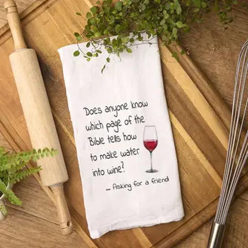 Maple Leaf Market What Page of The Bible is Wine Tea Towel