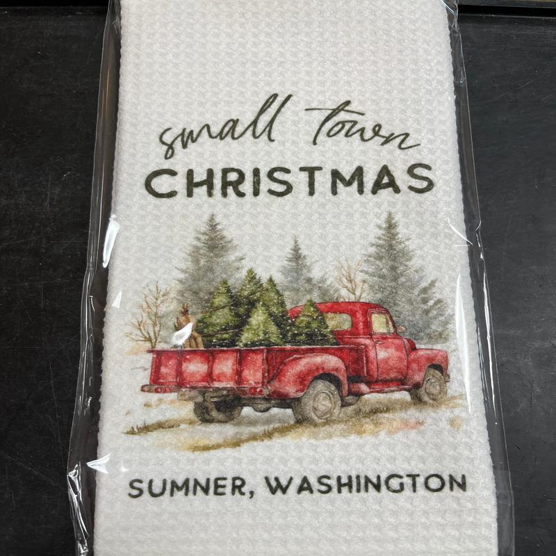 Canary Road Small Town Christmas Sumner WA Towel