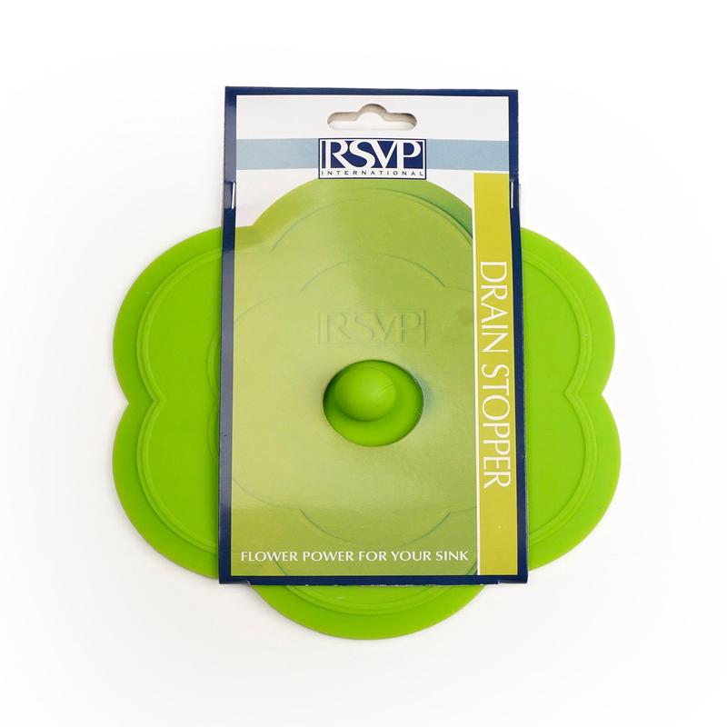 RSVP Green Silicone Flower Sink Stopper