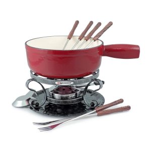 Swissmar 9pc Red Fondue Set