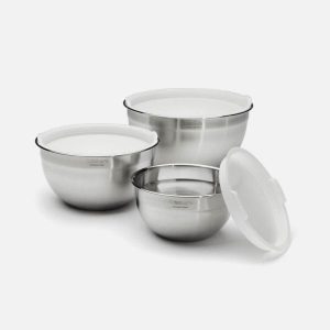 Cuisinart Stainless Steel Bowls with Lids Set of 3