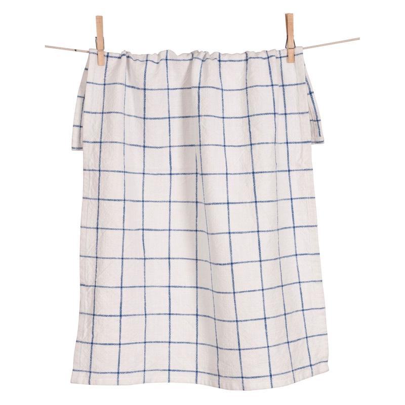 KAF Home Blue Lyon Grid Towel