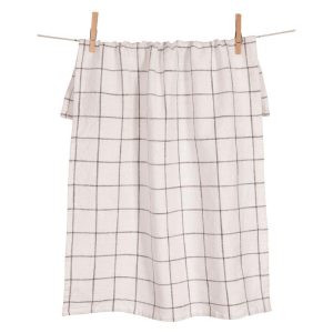 KAF Home Pewter Lyon Grid Towel