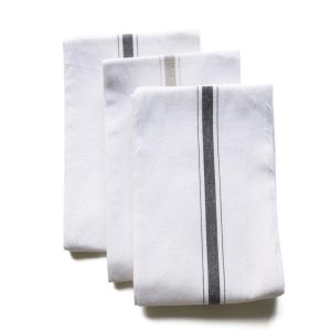 KAF Home Raven Neutral Christopher Kimball Flour Sack Towel Set of 3