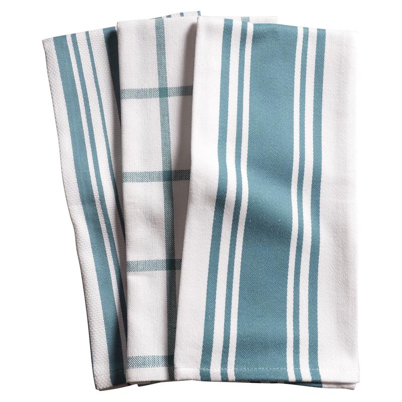 KAF Home Teal Center Band Towel Set of 3