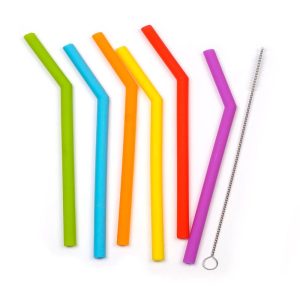 RSVP Silicone Straws Set of 6